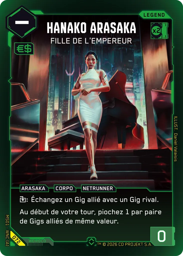 Hanako Arasaka - Daughter of the Emperor — Welcome to Night City — Retail — FR — Cyberpunk TCG
