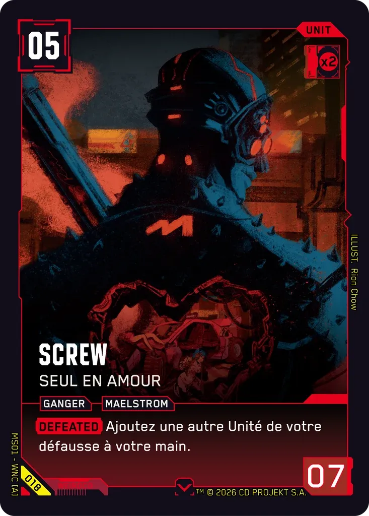 Screw - Lovelorn Fool from Welcome to Night City — Retail — FR - Cyberpunk TCG