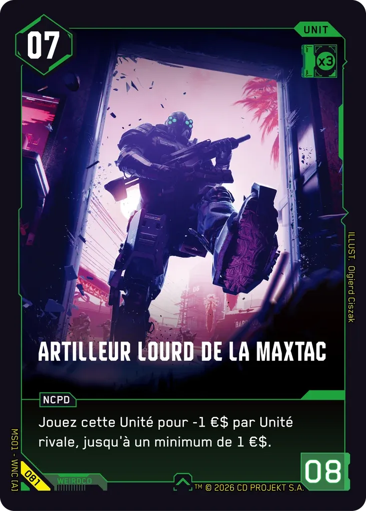 MaxTac Heavy — Welcome to Night City — Retail — FR — Cyberpunk TCG