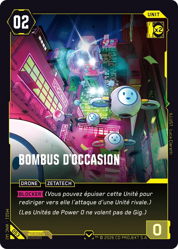 Secondhand Bombus — Welcome to Night City — Retail — FR — Cyberpunk TCG