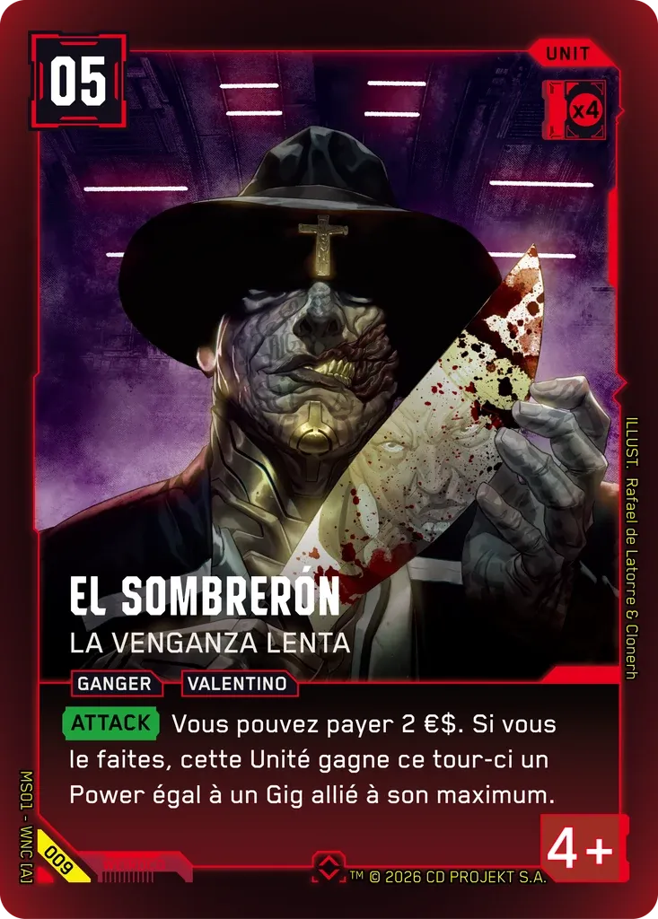 El Sombreron - La Venganza Lenta — Welcome to Night City — Retail — FR — Cyberpunk TCG