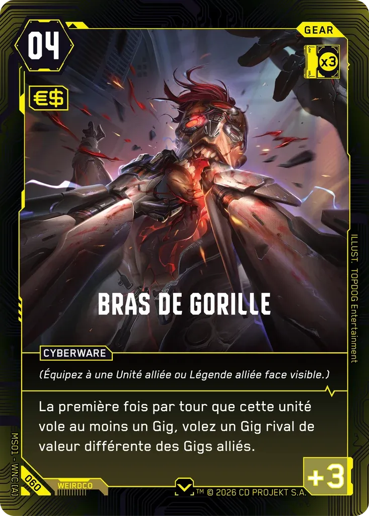 Gorilla Arms — Welcome to Night City — Retail — FR — Cyberpunk TCG