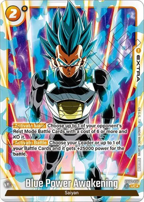 Blue Power Awakening - FB02-136 (Tournament Pack -Winner- 02) — Tournament and Championship Promos — Dragon Ball Super: Fusion World