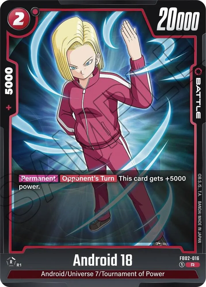 Android 18 - FB02-016 — Blazing Aura — Dragon Ball Super: Fusion World