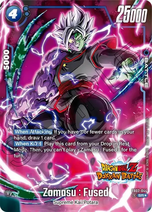 Zamasu : Fused - FB02-044 (Dragon Ball Z Dokkan Battle Alternate Art) — Blazing Aura Alternate Art Reprints — Dragon Ball Super: Fusion World