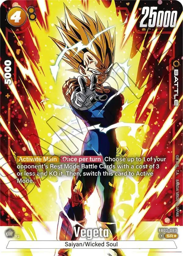 Vegeta - FB03-089 (Alternate Art) — Raging Roar — Dragon Ball Super: Fusion World