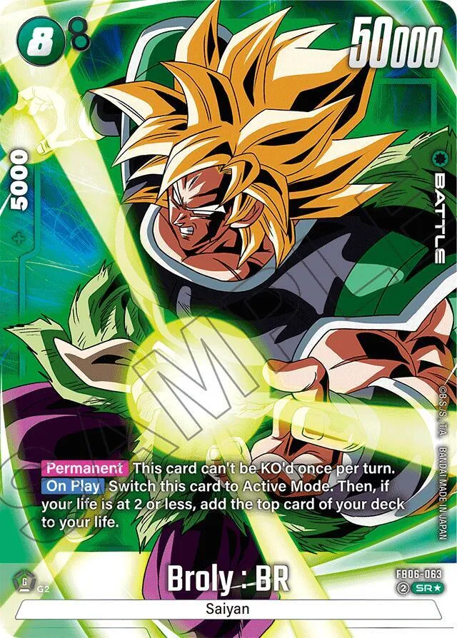 Broly : BR - FB06-063 (Alternate Art) — Rivals Clash — Dragon Ball Super: Fusion World