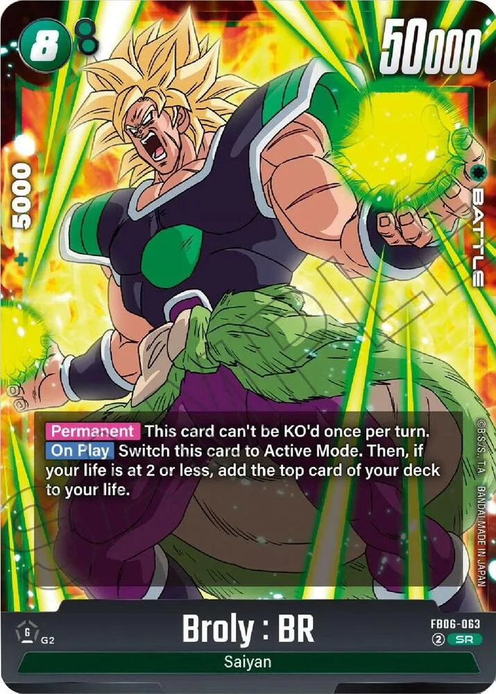 Broly : BR - FB06-063 — Rivals Clash — Dragon Ball Super: Fusion World