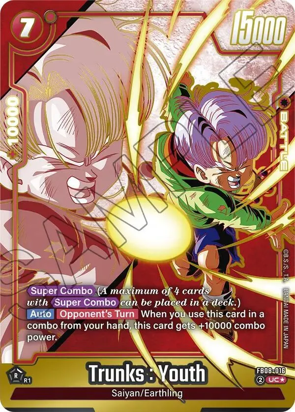 Trunks : Youth - FB08-016 (Alternate Art) — Saiyan's Pride — Dragon Ball Super: Fusion World