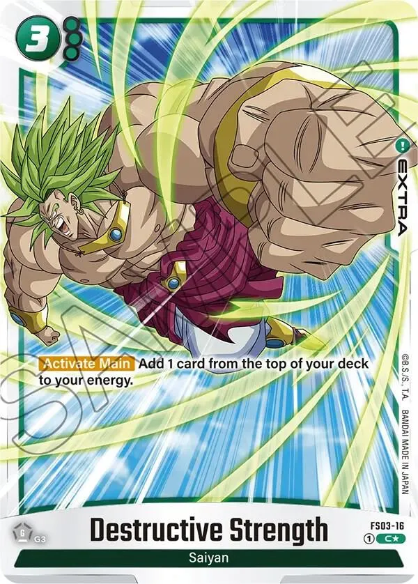 Destructive Strength (Bonus Pack Alternate Art) — Starter Deck 3: Broly — Dragon Ball Super: Fusion World
