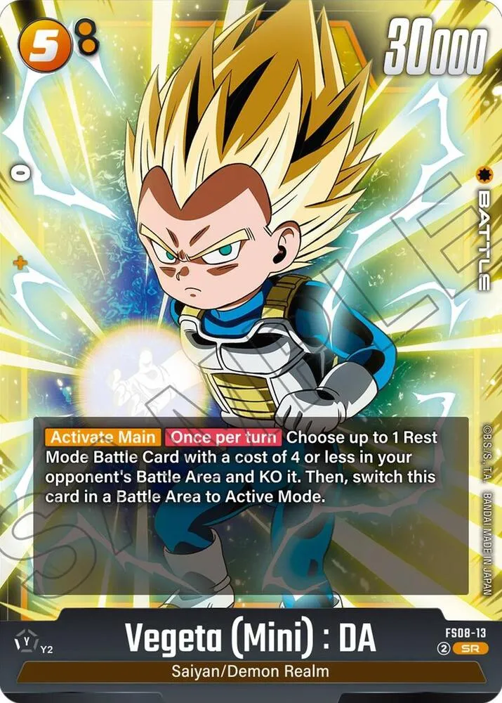 Vegeta (Mini) : DA - FS08-13 from Starter Deck 8: Vegeta (Mini) Super Saiyan 3 - Dragon Ball Super: Fusion World