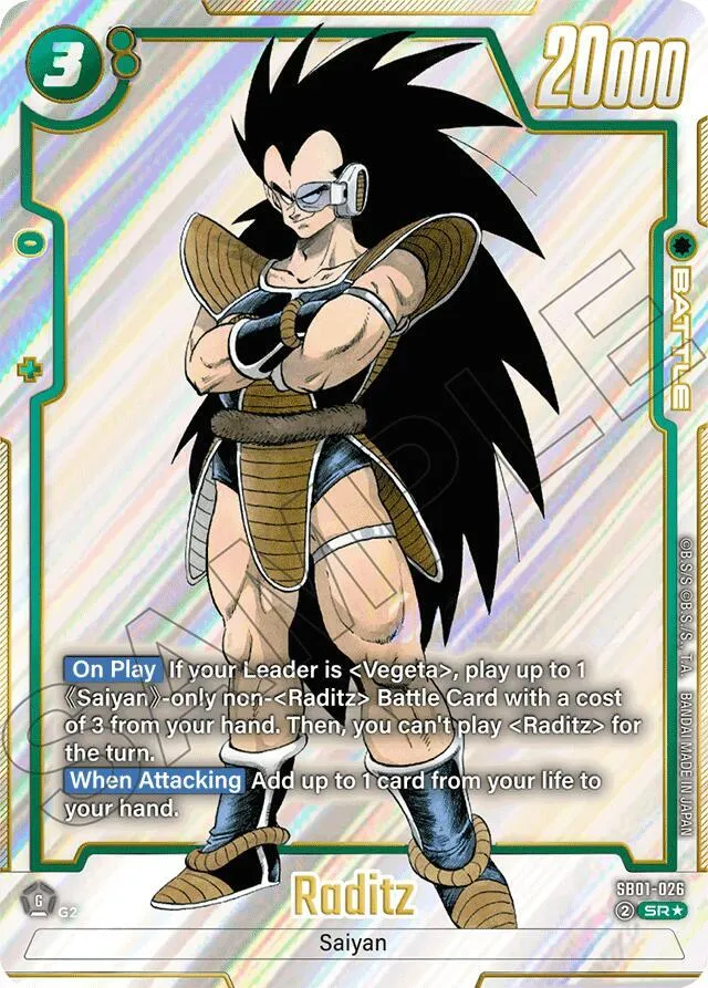 Raditz - SB01-026 (Alternate Art) — Manga Booster 01 — Dragon Ball Super: Fusion World