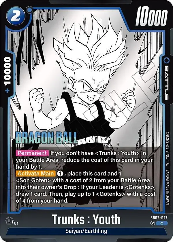 Trunks : Youth — Manga Booster 02 — Dragon Ball Super: Fusion World