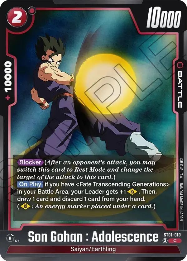 Son Gohan : Adolescence - ST01-010 — Story Booster 01 — Dragon Ball Super: Fusion World