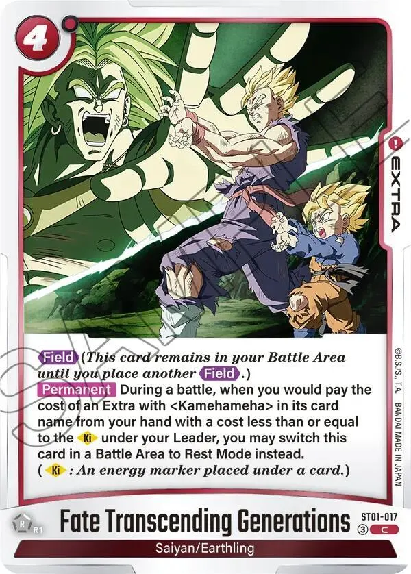 Fate Transcending Generations — Story Booster 01 — Dragon Ball Super: Fusion World