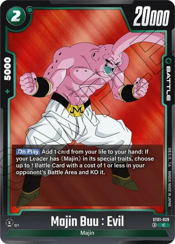 Majin Buu : Evil - ST01-029 — Story Booster 01 — Dragon Ball Super: Fusion World