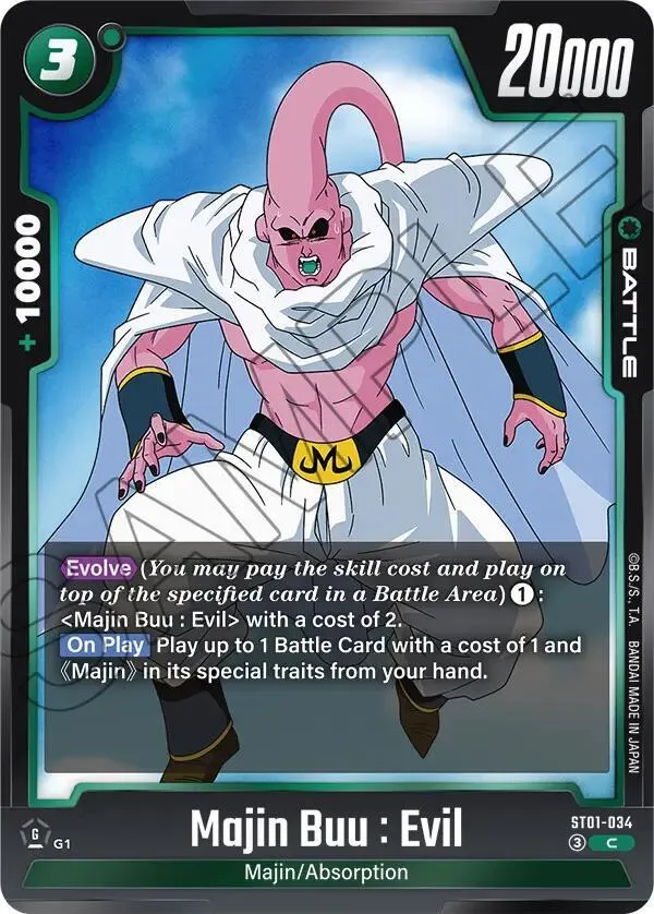 Majin Buu : Evil - ST01-034 — Story Booster 01 — Dragon Ball Super: Fusion World