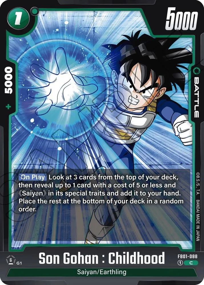 Son Gohan : Childhood - FB01-088 — Awakened Pulse — Dragon Ball Super: Fusion World