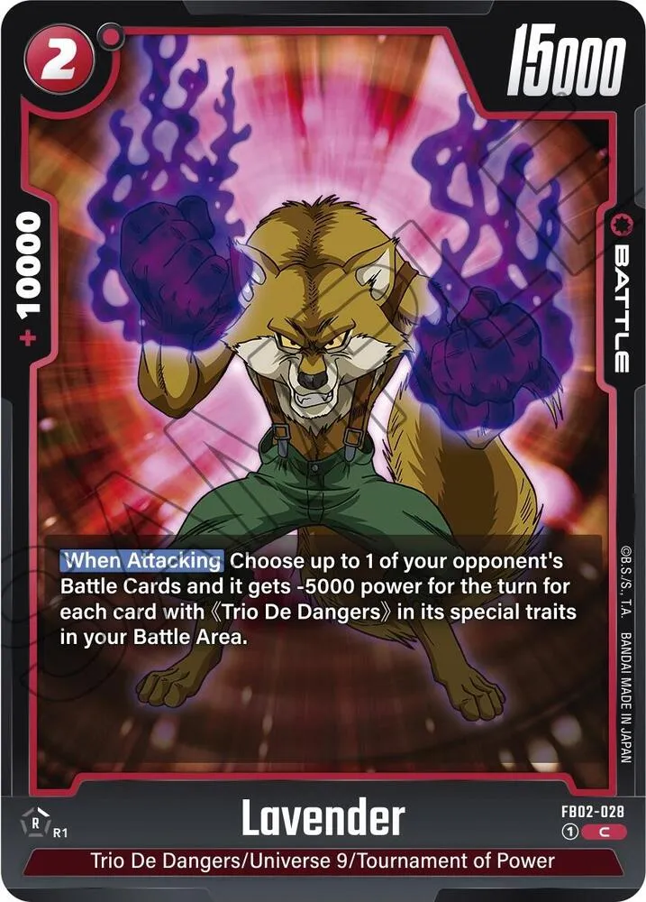 Lavender — Blazing Aura — Dragon Ball Super: Fusion World