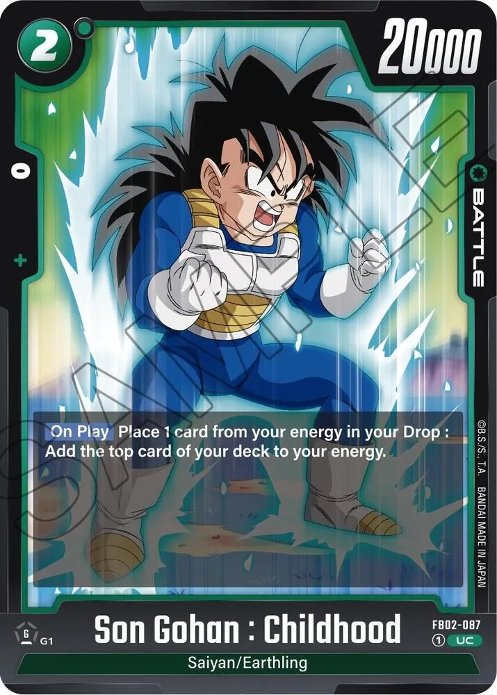 Son Gohan : Childhood - FB02-087 — Blazing Aura — Dragon Ball Super: Fusion World