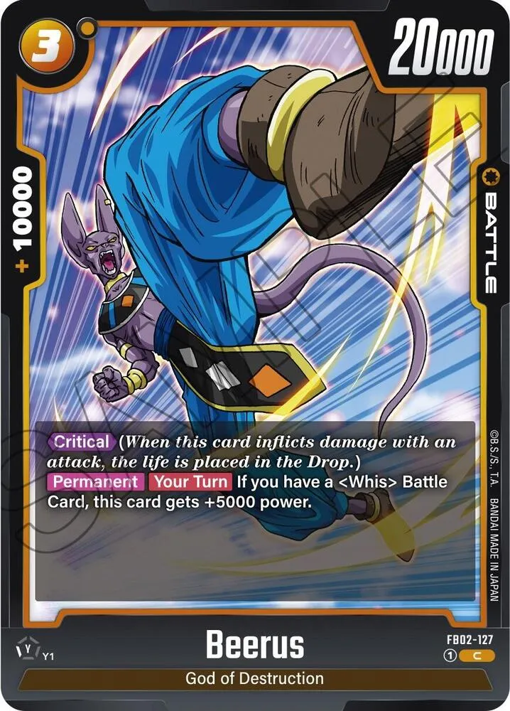 Beerus - FB02-127 — Blazing Aura — Dragon Ball Super: Fusion World