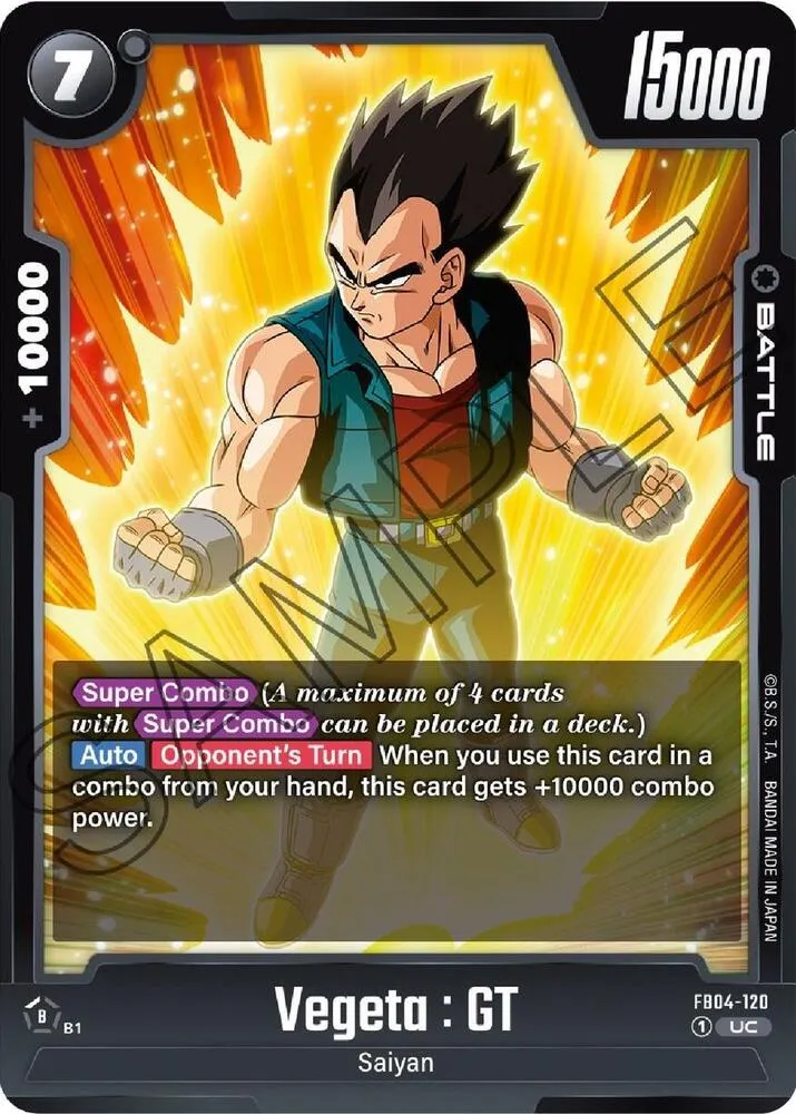 Vegeta : GT — Ultra Limit — Dragon Ball Super: Fusion World