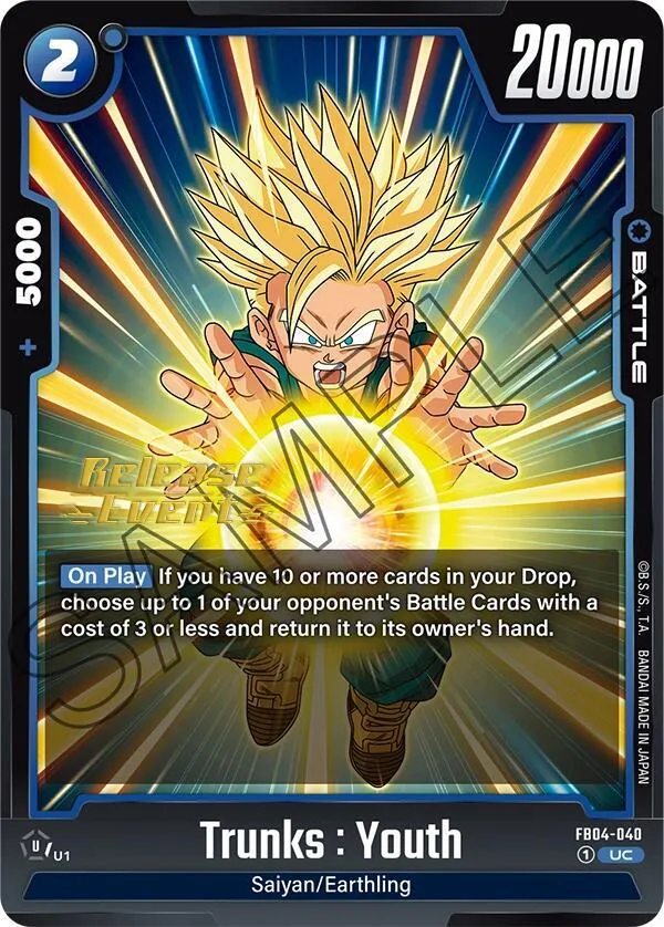 Trunks : Youth — Ultra Limit Release Event Cards — Dragon Ball Super: Fusion World