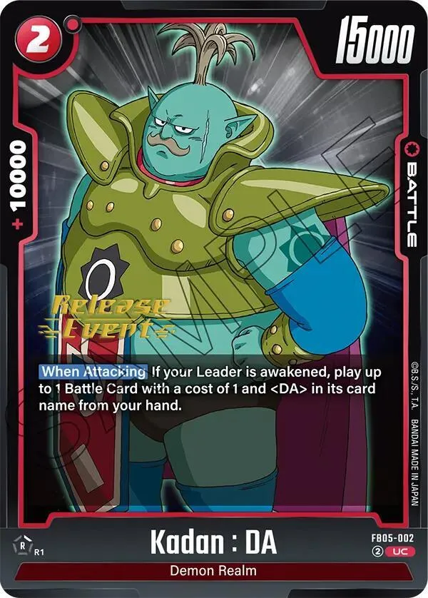 Kadan : DA — New Adventure Release Event Cards — Dragon Ball Super: Fusion World