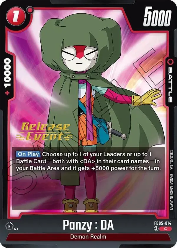 Panzy : DA - FB05-014 — New Adventure Release Event Cards — Dragon Ball Super: Fusion World