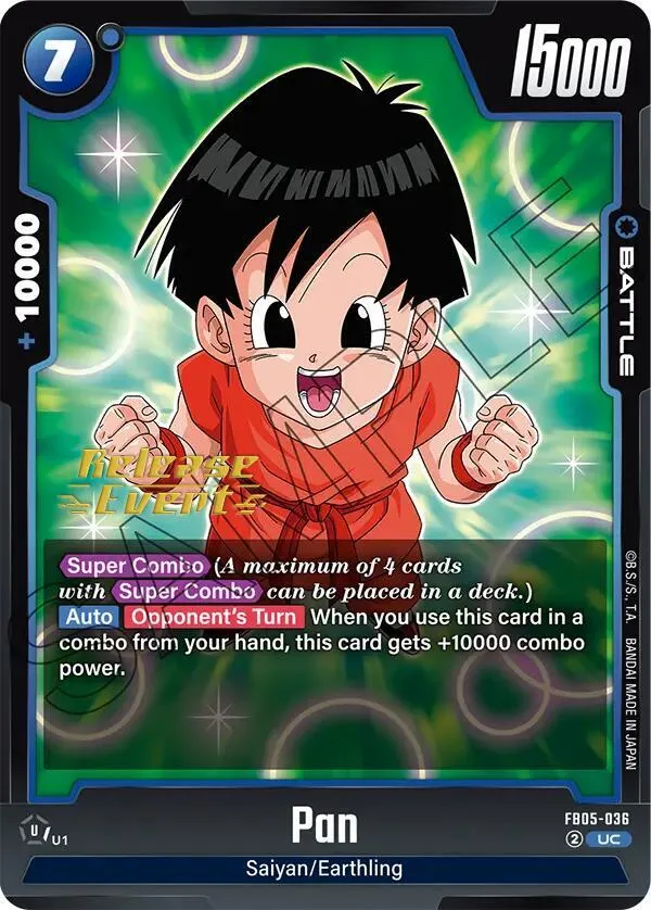 Pan — New Adventure Release Event Cards — Dragon Ball Super: Fusion World