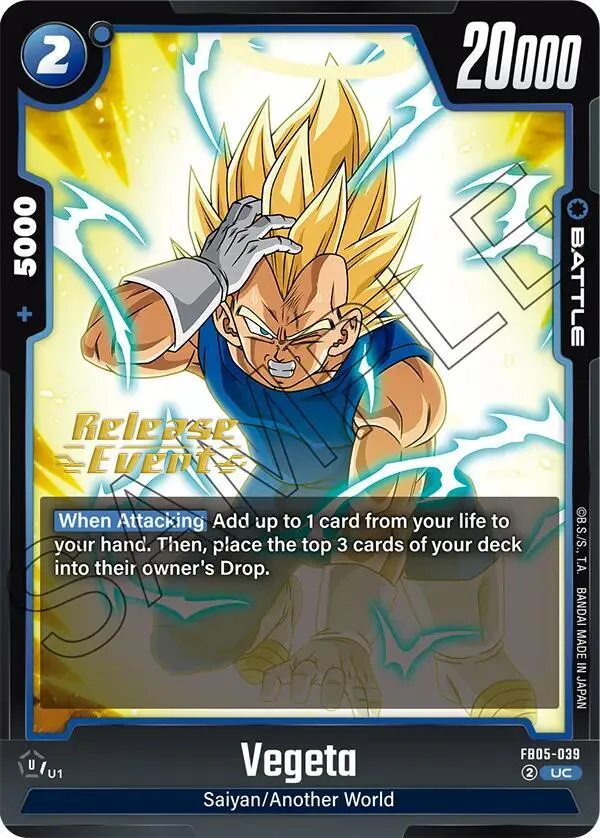 Vegeta - FB05-039 — New Adventure Release Event Cards — Dragon Ball Super: Fusion World