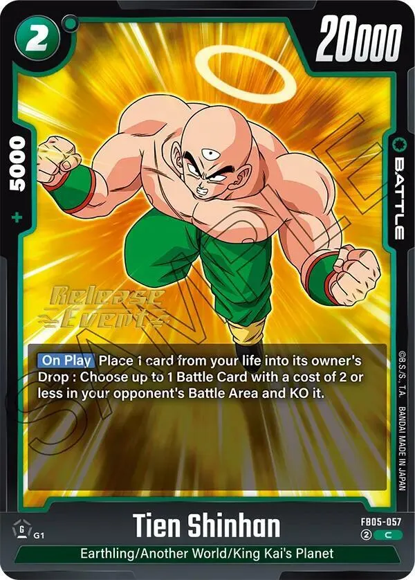 Tien Shinhan - FB05-057 — New Adventure Release Event Cards — Dragon Ball Super: Fusion World