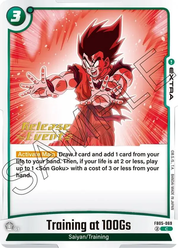 Training at 100Gs — New Adventure Release Event Cards — Dragon Ball Super: Fusion World