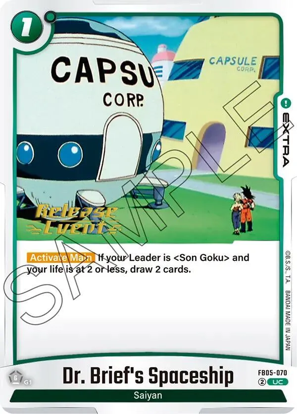Dr. Brief's Spaceship — New Adventure Release Event Cards — Dragon Ball Super: Fusion World