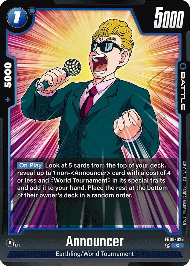 Announcer — Rivals Clash — Dragon Ball Super: Fusion World