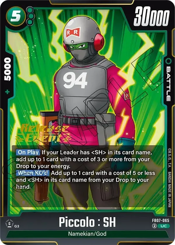 Piccolo : SH - FB07-065 — Wish For Shenron Release Event Cards — Dragon Ball Super: Fusion World