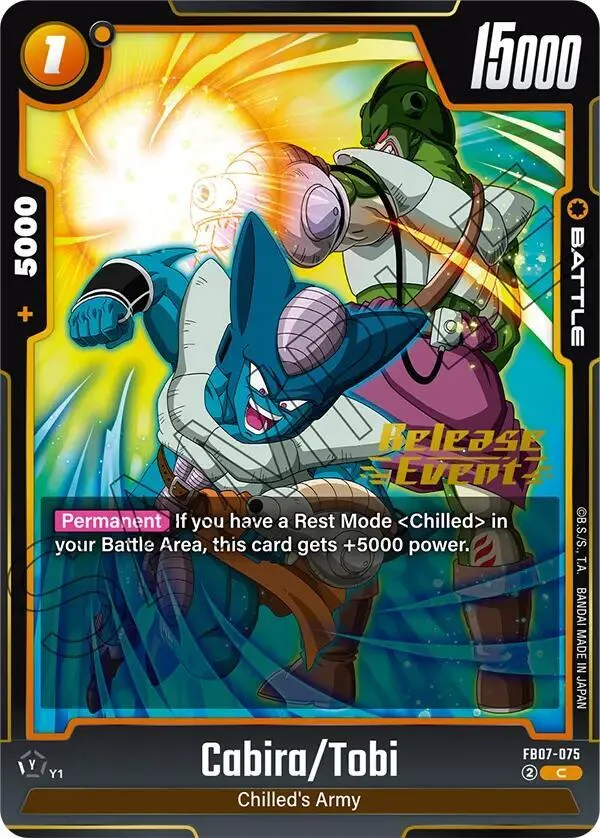 Cabira/Tobi — Wish For Shenron Release Event Cards — Dragon Ball Super: Fusion World