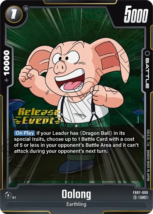 Oolong — Wish For Shenron Release Event Cards — Dragon Ball Super: Fusion World