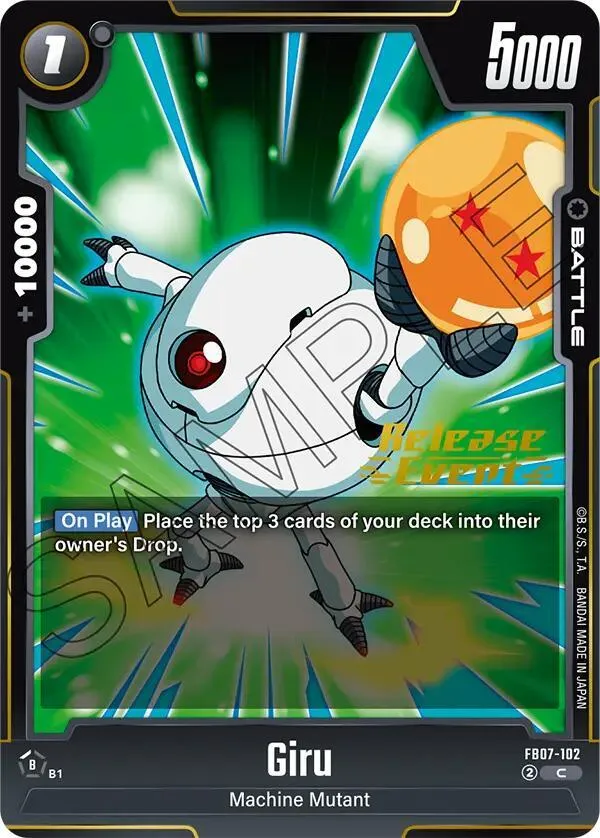 Giru from Wish For Shenron Release Event Cards - Dragon Ball Super: Fusion World