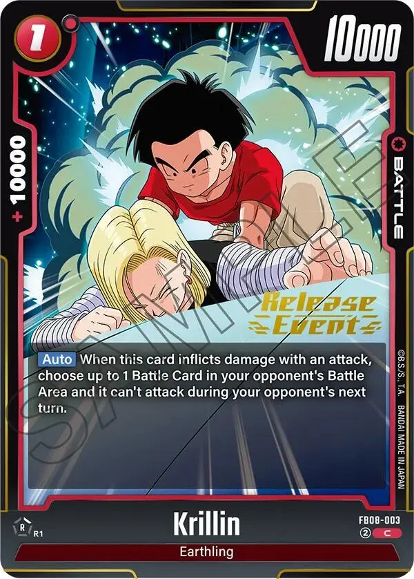Krillin - FB08-003 — Saiyan's Pride Release Event Cards — Dragon Ball Super: Fusion World