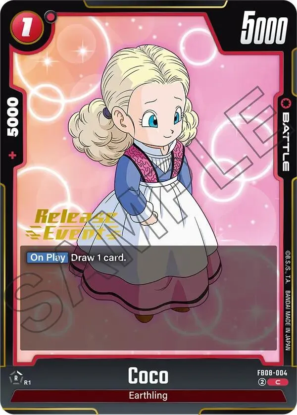 Coco — Saiyan's Pride Release Event Cards — Dragon Ball Super: Fusion World