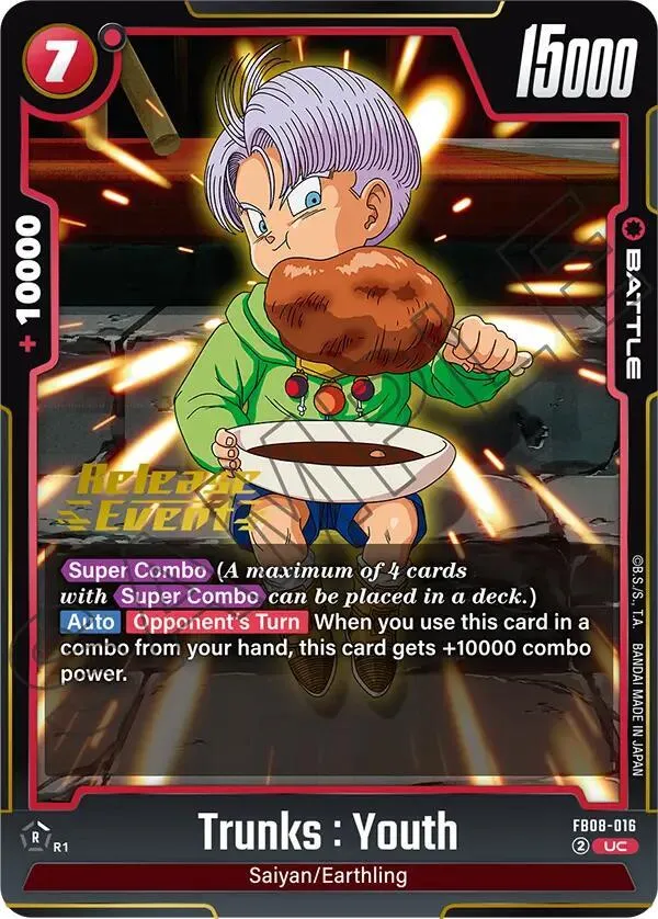 Trunks : Youth - FB08-016 — Saiyan's Pride Release Event Cards — Dragon Ball Super: Fusion World