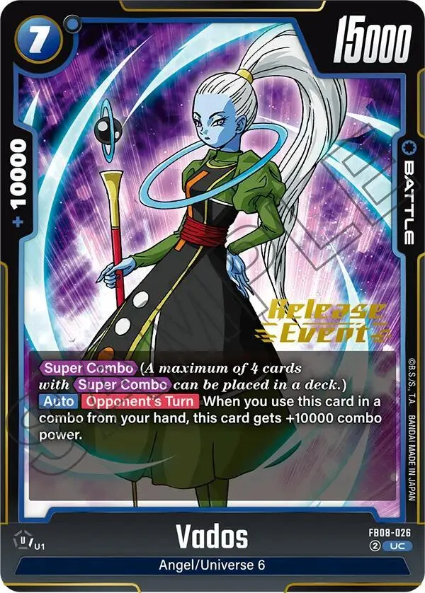 Vados — Saiyan's Pride Release Event Cards — Dragon Ball Super: Fusion World