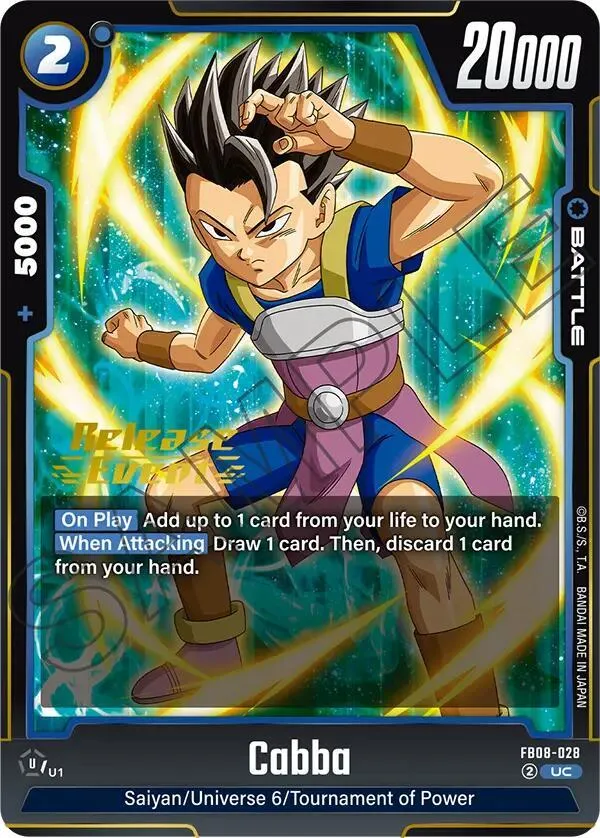 Cabba - FB08-028 from Saiyan's Pride Release Event Cards - Dragon Ball Super: Fusion World