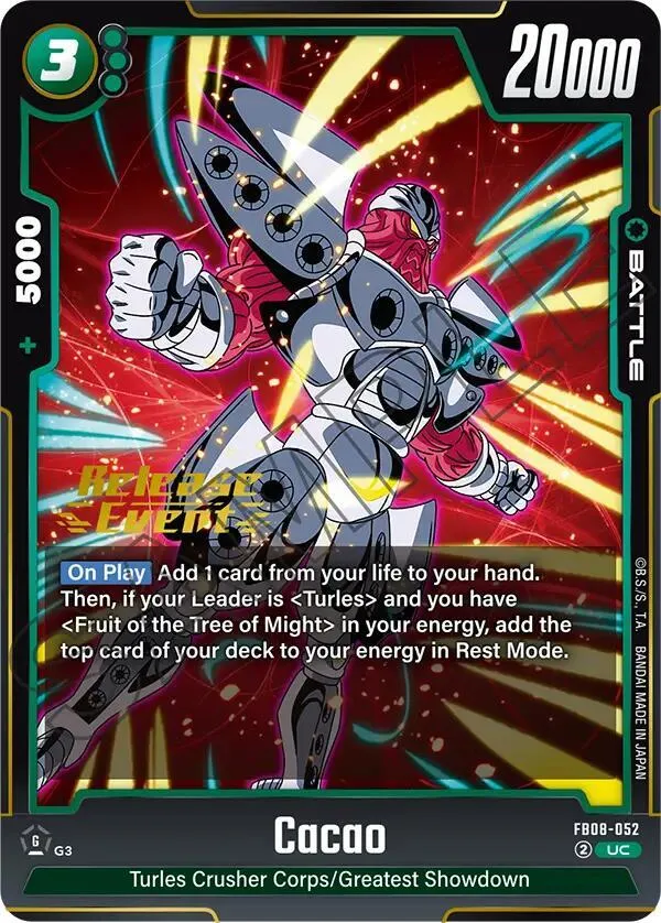 Cacao — Saiyan's Pride Release Event Cards — Dragon Ball Super: Fusion World