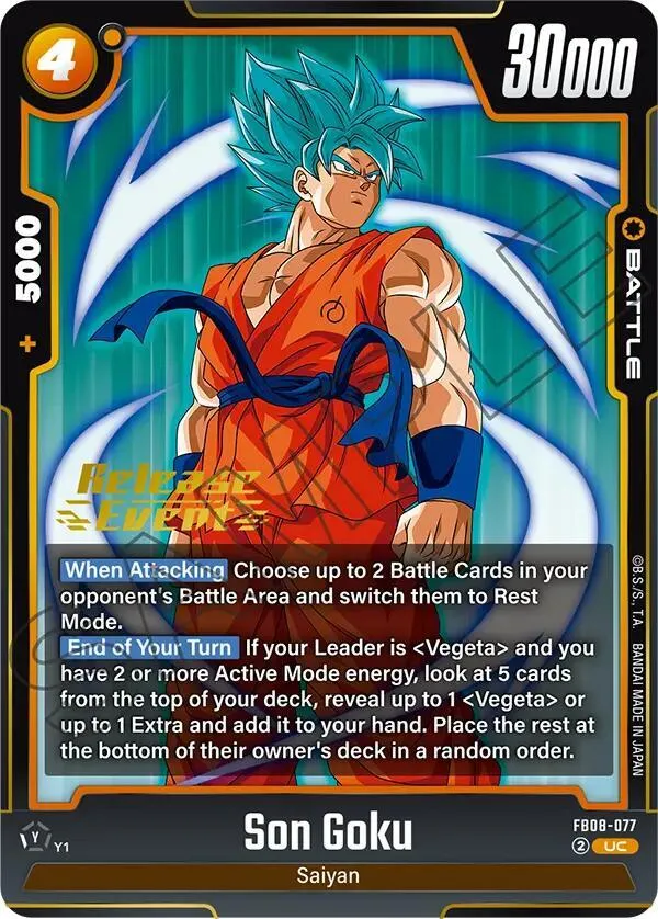 Son Goku - FB08-077 — Saiyan's Pride Release Event Cards — Dragon Ball Super: Fusion World