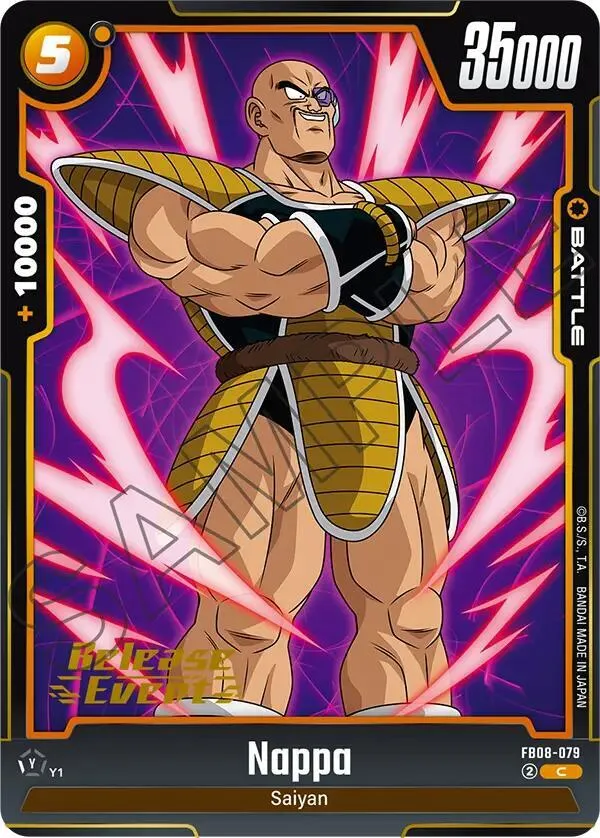 Nappa — Saiyan's Pride Release Event Cards — Dragon Ball Super: Fusion World