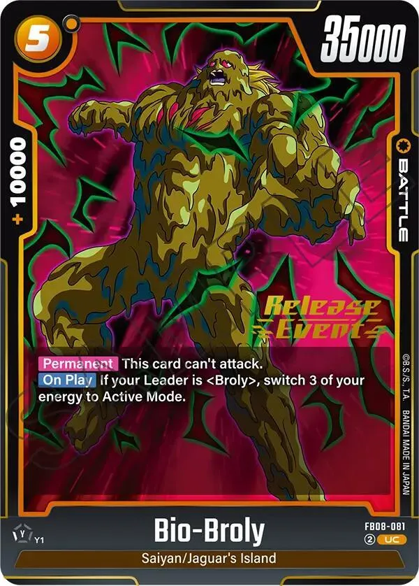 Bio-Broly — Saiyan's Pride Release Event Cards — Dragon Ball Super: Fusion World
