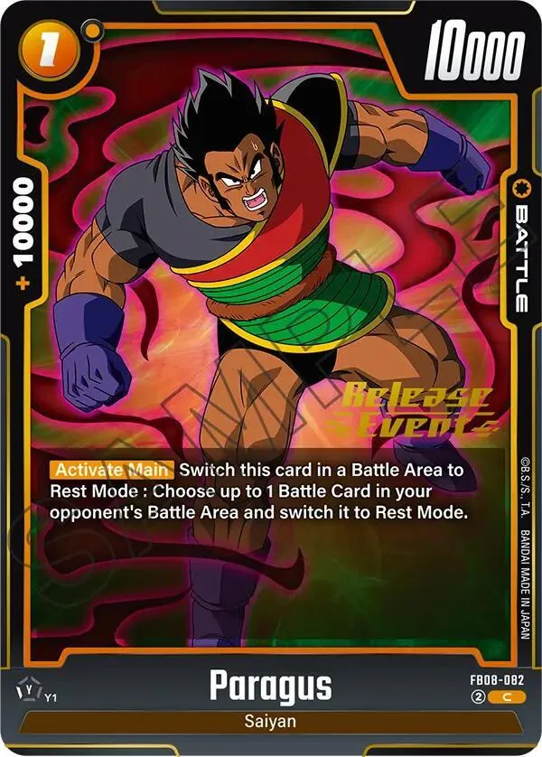 Paragus - FB08-082 — Saiyan's Pride Release Event Cards — Dragon Ball Super: Fusion World