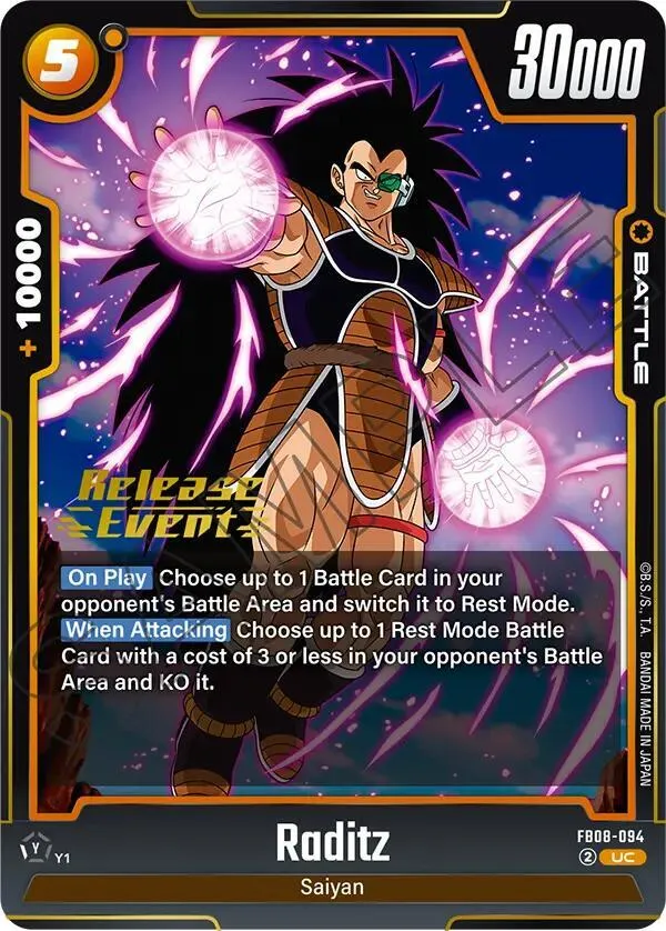 Raditz - FB08-094 — Saiyan's Pride Release Event Cards — Dragon Ball Super: Fusion World